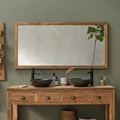 BOIS DESSUS BOIS DESSOUS Miroir Rectangulaire En Teck Recyclé Massif