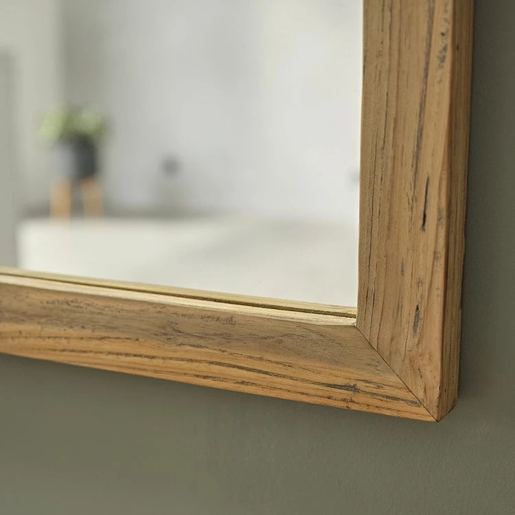 BOIS DESSUS BOIS DESSOUS Miroir Rectangulaire En Teck Recyclé Massif 3 BOIS DESSUS BOIS DESSOUS Miroir Rectangulaire En Teck Recyclé Massif – Image 3