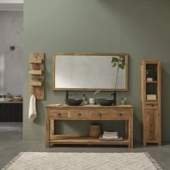 BOIS DESSUS BOIS DESSOUS Miroir Rectangulaire En Teck Recyclé Massif 10 BOIS DESSUS BOIS DESSOUS Miroir Rectangulaire En Teck Recyclé Massif -Paris Prix boutique B2CD 2149