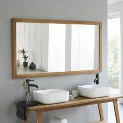 BOIS DESSUS BOIS DESSOUS Miroir En Teck Massif 150 Cm