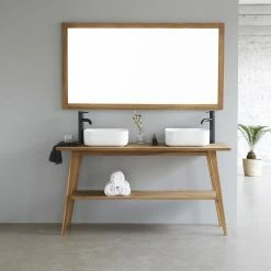 BOIS DESSUS BOIS DESSOUS Miroir En Teck Massif 150 Cm -Paris Prix boutique B2CD 2163