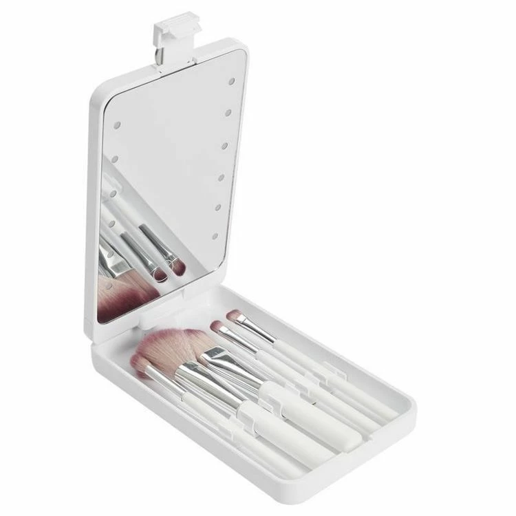 Paris Prix Miroir Led & 5 Pinceaux Maquillage 16cm Blanc 2 Paris Prix Miroir Led & 5 Pinceaux Maquillage 16cm Blanc – Image 2