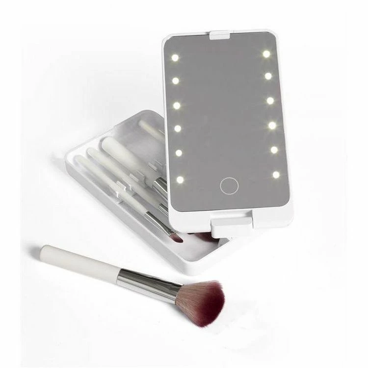 Paris Prix Miroir Led & 5 Pinceaux Maquillage 16cm Blanc 4 Paris Prix Miroir Led & 5 Pinceaux Maquillage 16cm Blanc – Image 4