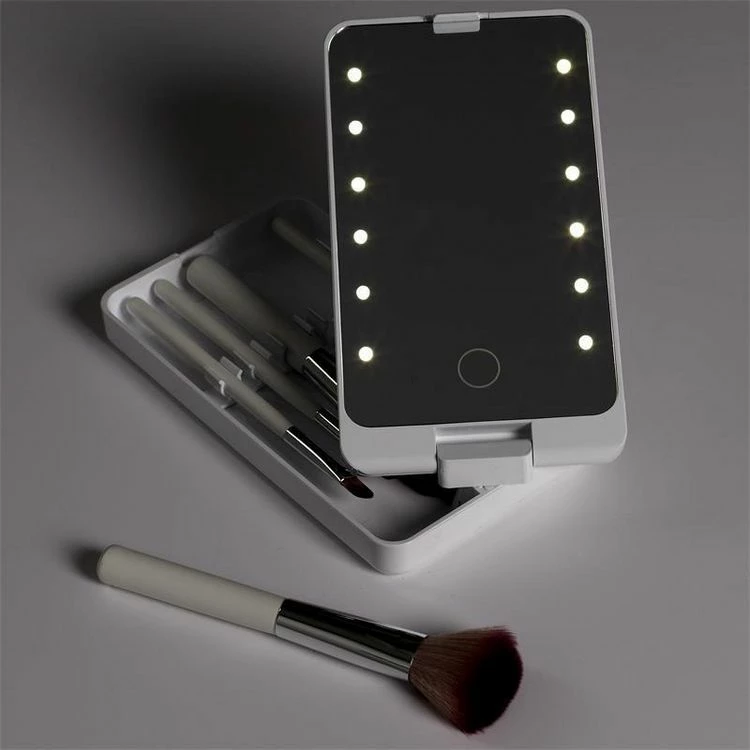 Paris Prix Miroir Led & 5 Pinceaux Maquillage 16cm Blanc 5 Paris Prix Miroir Led & 5 Pinceaux Maquillage 16cm Blanc – Image 5