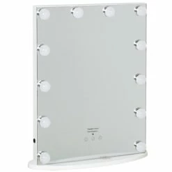 HOMCOM Miroir Maquillage Hollywood Lumineux LED Intensité Réglable Pour Coiffeuse Dim. 41L X 13P X 51H