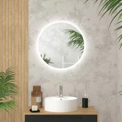 Aurlane Miroir Salle De Bain Avec Eclairage LED - Ø60cm - GO LED