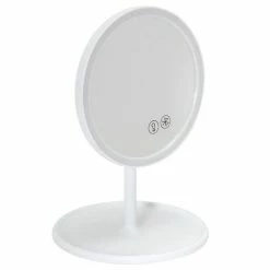 Paris Prix Miroir Lumineux Led Sans Fil Enceinte 26cm Blanc