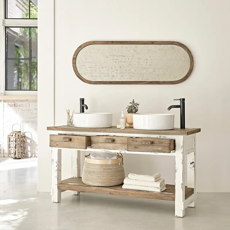 BOIS DESSUS BOIS DESSOUS Miroir En Pin Recyclé Massif Ovale 6 BOIS DESSUS BOIS DESSOUS Miroir En Pin Recyclé Massif Ovale – Image 6