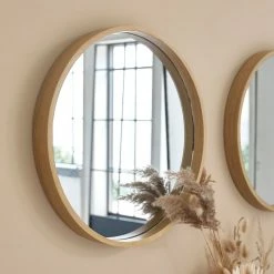BOIS DESSUS BOIS DESSOUS Miroir Rond En Bois De ChĂȘne