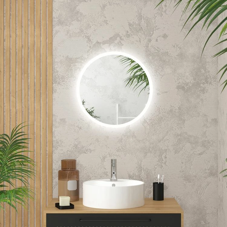 Aurlane Miroir LED IP24 Réversible - 50x50cm GO ROUND LED 50 1 Aurlane Miroir LED IP24 Réversible - 50x50cm GO ROUND LED 50