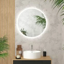 Aurlane Miroir Salle De Bain Avec Eclairage LED - Ø70cm - GO LED