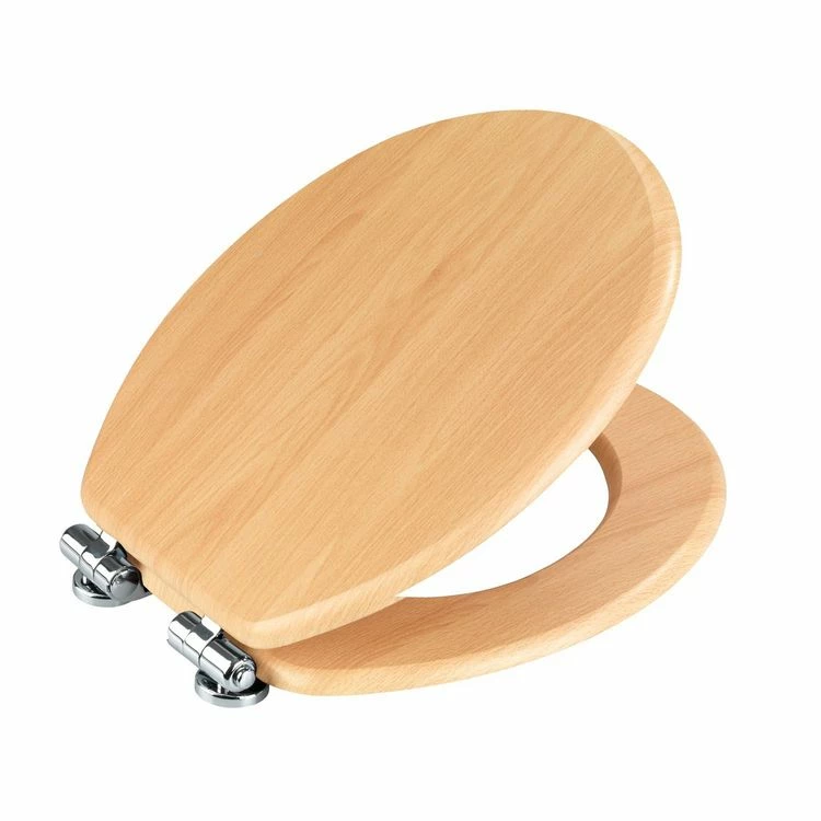 Wenko Abattant WC En MDF Design Bois D'hêtre - Marron 2 Wenko Abattant WC En MDF Design Bois D'hêtre - Marron – Image 2