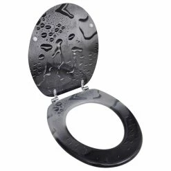 VIDAXL Abatant De WC Avec Couvercle Design Goutte D'eau