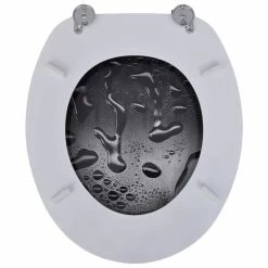 VIDAXL Abatant De WC Avec Couvercle Design Goutte D'eau -Paris Prix boutique B2CD 2409