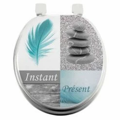 Paris Prix Abattant WC Imprimé Equilibre 47cm Gris & Bleu