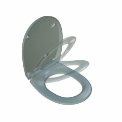 CENTRALE BRICO Abattant Déclipsable Frein De Chute Plastique Thermodur Click & Clean Gris Clair