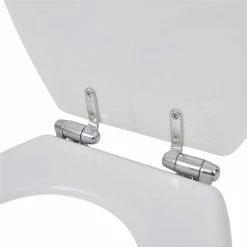 VIDAXL Siege De Toilette Et Couvercle A Fermeture Douce 2pcs MDF Blanc 11 VIDAXL Siege De Toilette Et Couvercle A Fermeture Douce 2pcs MDF Blanc -Paris Prix boutique B2CD 2449