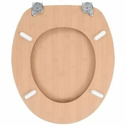 VIDAXL Siege De Toilette Avec Couvercle MDF Design Bambou -Paris Prix boutique B2CD 2458