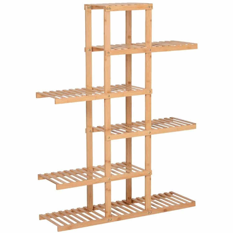 HOMCOM Etagère Salle De Bain Bambou Meuble De Rangement De Salle De Bain Design Cosy Naturel 6 Espaces De Rangement Dim. 98L X 28l X 132H Cm 1 HOMCOM Etagère Salle De Bain Bambou Meuble De Rangement De Salle De Bain Design Cosy Naturel 6 Espaces De Rangement Dim. 98L X 28l X 132H Cm