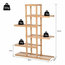 HOMCOM Etagère Salle De Bain Bambou Meuble De Rangement De Salle De Bain Design Cosy Naturel 6 Espaces De Rangement Dim. 98L X 28l X 132H Cm 8 HOMCOM Etagère Salle De Bain Bambou Meuble De Rangement De Salle De Bain Design Cosy Naturel 6 Espaces De Rangement Dim. 98L X 28l X 132H Cm -Paris Prix boutique B2CD 2489