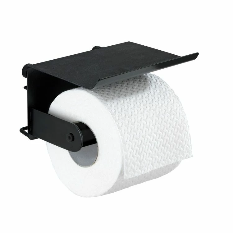 Wenko Dérouleur De Papier WC Indus Avec Support Classic - Noir 2 Wenko Dérouleur De Papier WC Indus Avec Support Classic - Noir – Image 2