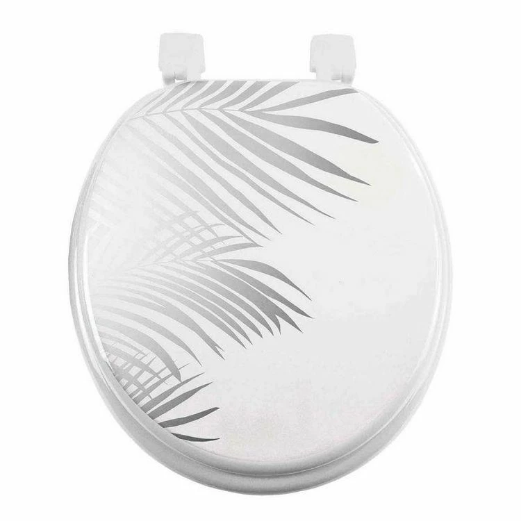 Paris Prix Abattant WC Imprimé Orbella 47cm Blanc & Argent 1 Paris Prix Abattant WC Imprimé Orbella 47cm Blanc & Argent