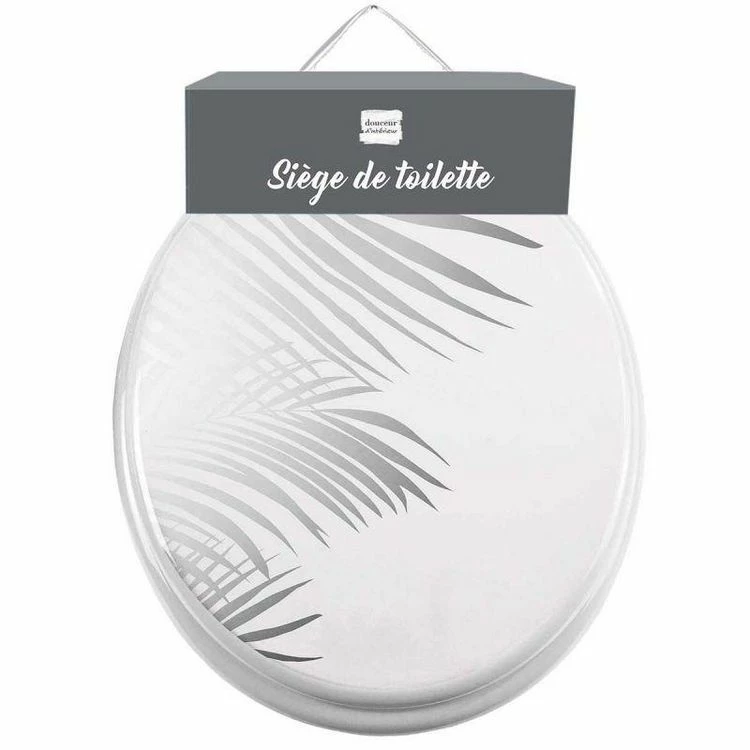 Paris Prix Abattant WC Imprimé Orbella 47cm Blanc & Argent 2 Paris Prix Abattant WC Imprimé Orbella 47cm Blanc & Argent – Image 2