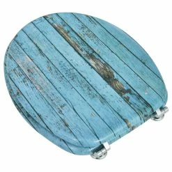 VIDAXL Siege De Toilette Avec Couvercle En MDF Design De Vieux Bois -Paris Prix boutique B2CD 2517