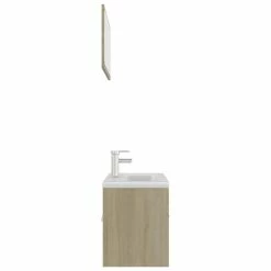 VIDAXL Ensemble De Meubles De Salle De Bain Chene Sonoma Agglomere -Paris Prix boutique B2CD 252