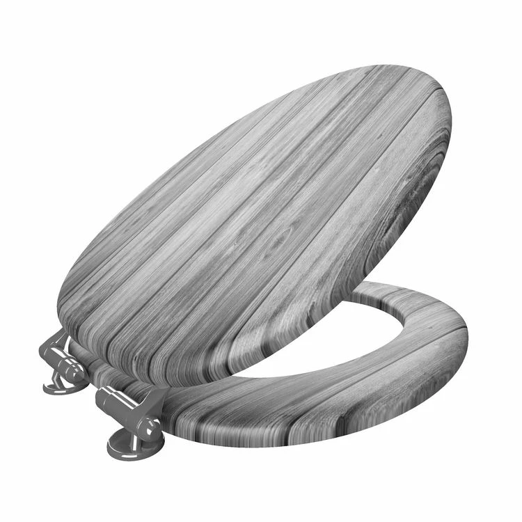 Galedo Abattant Pour WC à Motif Sur 3 Faces - En MDF Et Charnières En Métal - PLANKS 2 Galedo Abattant Pour WC à Motif Sur 3 Faces - En MDF Et Charnières En Métal - PLANKS – Image 2