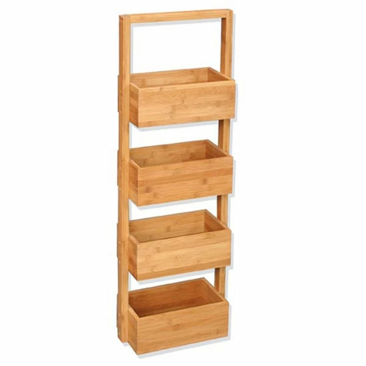 Instant D'O Etagère Pour Salle De Bain - Bambou - 4 Niveaux - 25 X H. 88 Cm 1 Instant D'O Etagère Pour Salle De Bain - Bambou - 4 Niveaux - 25 X H. 88 Cm