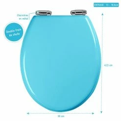 Galedo Abattant WC - MDF Et Double Frein De Chute - SOFT BLUE 8 Galedo Abattant WC - MDF Et Double Frein De Chute - SOFT BLUE -Paris Prix boutique B2CD 2585