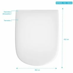 Galedo Abattant Pour WC Blanc - Thermodur Et Charnières En Métal Frein De Chute - SWEETNESS 8 Galedo Abattant Pour WC Blanc - Thermodur Et Charnières En Métal Frein De Chute - SWEETNESS -Paris Prix boutique B2CD 2595