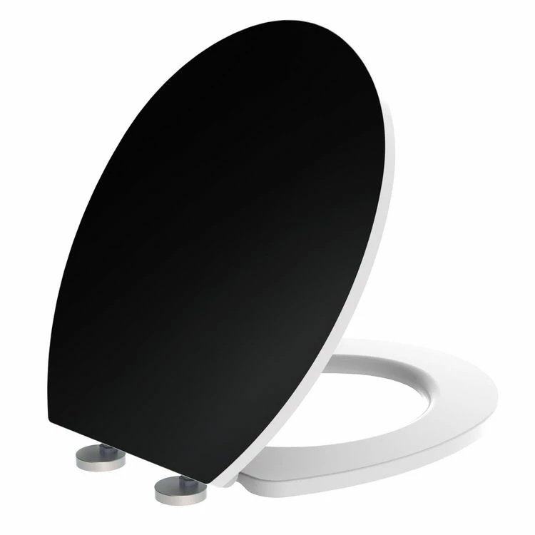 ALLIBERT Abattant WC Design Kristal - Noir 2 ALLIBERT Abattant WC Design Kristal - Noir – Image 2