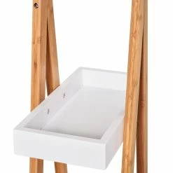 HOMCOM Etagère En Bambou De Salle De Bain étagère Debout 3 Paniers Dim. 30L X 18l X 81H Cm Bambou MDF -Paris Prix boutique B2CD 2618