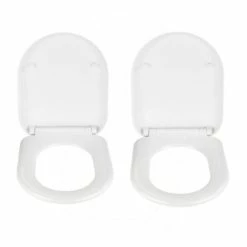 TOILINUX 2 X Abattant WC Santana - Blanc
