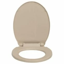 VIDAXL Siege De Toilette A Fermeture En Douceur Beige Ovale -Paris Prix boutique B2CD 2657