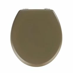 TOILINUX 2 X Abattant WC Prima En MDF - Taupe -Paris Prix boutique B2CD 2674