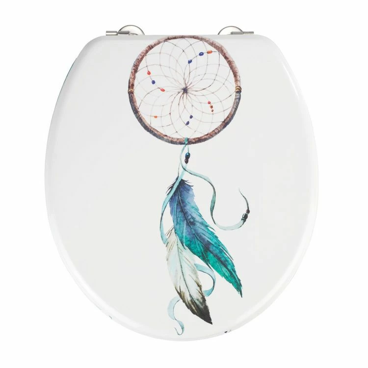 Wenko Abattant WC Attrape-rêves - MDF - Blanc Et Bleu 3 Wenko Abattant WC Attrape-rêves - MDF - Blanc Et Bleu – Image 3