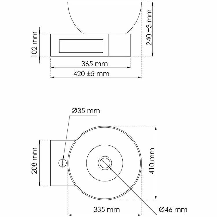 ONDEE TWINSET Lave-mains 42cm BLANC 4 ONDEE TWINSET Lave-mains 42cm BLANC – Image 4