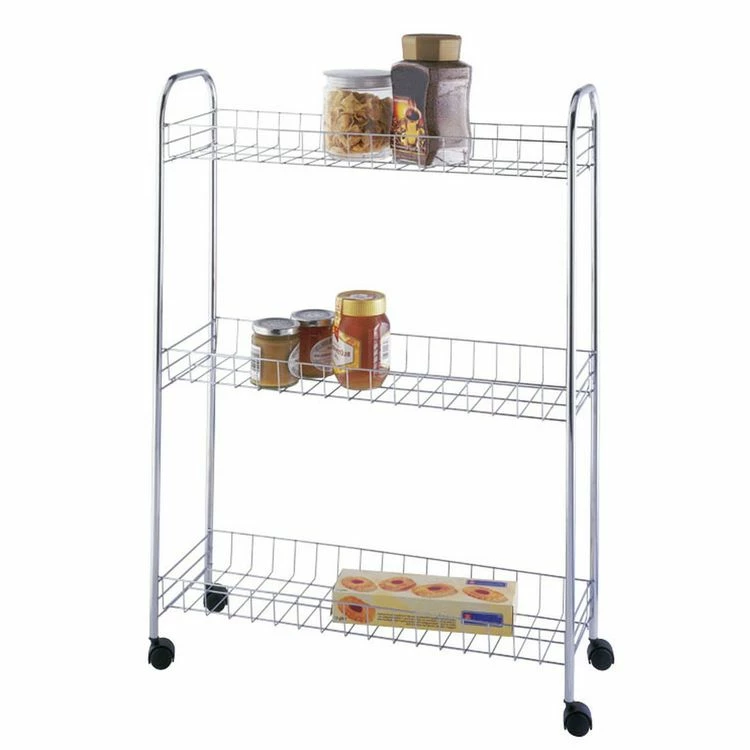 Wenko Etagère à Roulettes Gain De Place - Acier Chromé 1 Wenko Etagère à Roulettes Gain De Place - Acier Chromé
