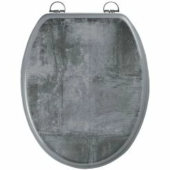 Galedo Abattant WC - En MDF Avec Charnières En Inox Réglables - CIMENT