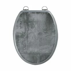 Galedo Abattant WC - En MDF Avec Charnières En Inox Réglables - CIMENT -Paris Prix boutique B2CD 2777