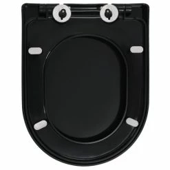 VIDAXL Abattant WC A Fermeture En Douceur Liberation Rapide Noir -Paris Prix boutique B2CD 2795