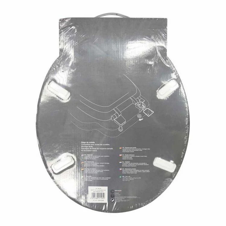 Paris Prix Abattant WC Imprimé Safia 47cm Multicolore 3 Paris Prix Abattant WC Imprimé Safia 47cm Multicolore – Image 3