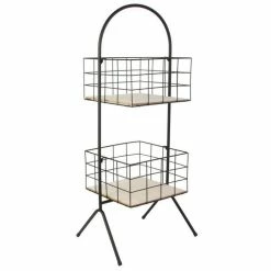 Paris Prix Desserte 2 Paniers En Métal Nova 81cm Noir