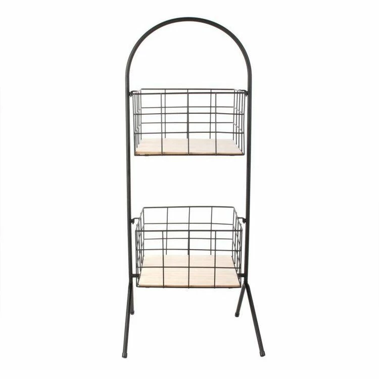 Paris Prix Desserte 2 Paniers En Métal Nova 81cm Noir 2 Paris Prix Desserte 2 Paniers En Métal Nova 81cm Noir – Image 2