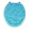 Paris Prix Abattant WC à Motifs Ocean 37cm Bleu Clair