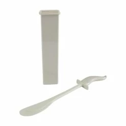 CALICOSY Brosse WC Extra Plate Blanc Plastique 41 X 7 X 3 Cm