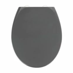 Wenko Abattant WC Easy-Close - Abaissement Automatique - Duroplast - Gris
